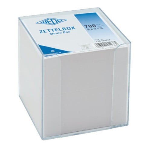 WEDO Zettelbox 270265016 95x95mm gefüllt tr