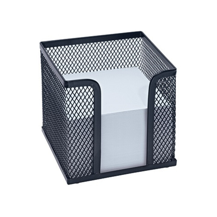 WEDO Zettelbox Office 65701 10x10x10cm Drahtmetall schwarz