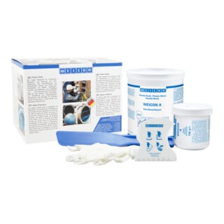 WEICON A, stahlgefülltes Epoxidharz-System für Reparatur und Spaltausgleich DNV-zertifiziert, 2 kg, dunkelgrau