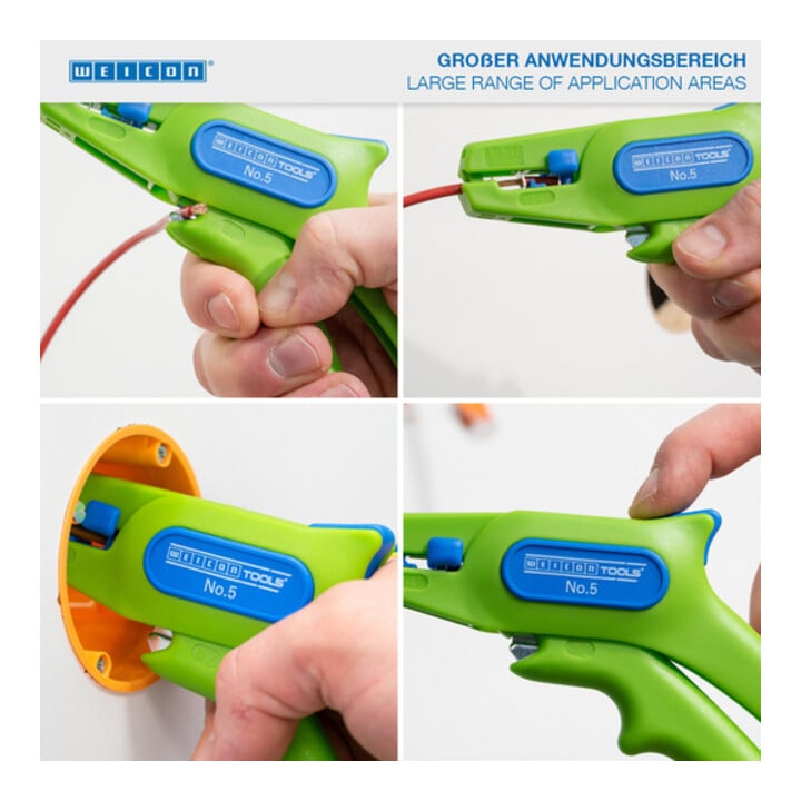 WEICON Abisolierzange No. 5 Green Line Arbeitsbereich 0,2–6,0 mm²