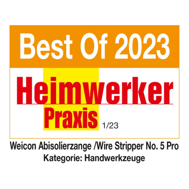 WEICON Abisolierzange No. 5 Pro, für alle gängigen flexiblen und massiven Leiter, Arbeitsbereich 0,2 – 16,0 mm²
