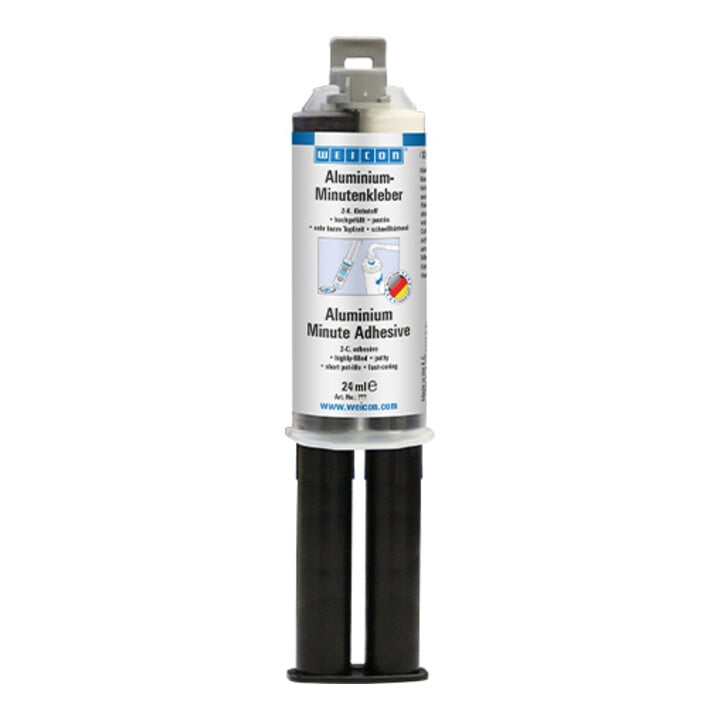 WEICON Aluminium-Minutenkleber, Flüssigmetall Epoxidharzklebstoff, 24 ml, aluminium