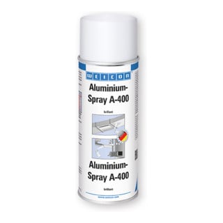 WEICON Aluminium-Spray A-400 brillant, hochwertiger Schutz gegen Rost und Korrosion, 400 ml