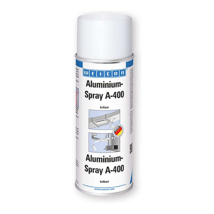 WEICON Aluminium-Spray A-400 brillant, hochwertiger Schutz gegen Rost und Korrosion, 400 ml