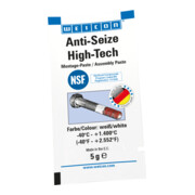 WEICON Anti-Seize High-Tech Montagepaste, metallfreie Schmier- und Trennmittelpaste, 5 g, weiß