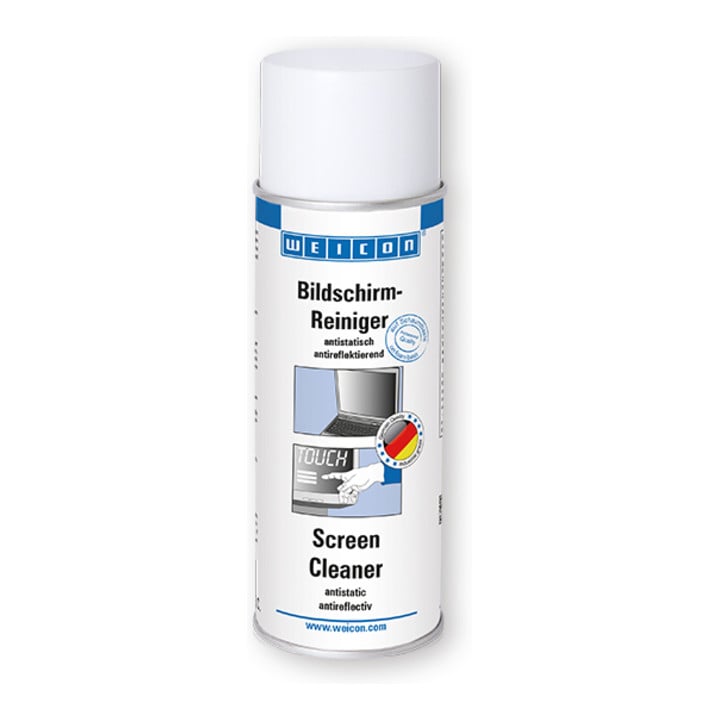 WEICON Bildschirmreiniger, antistatischer und antireflektierender Reiniger, 200 ml, weiß