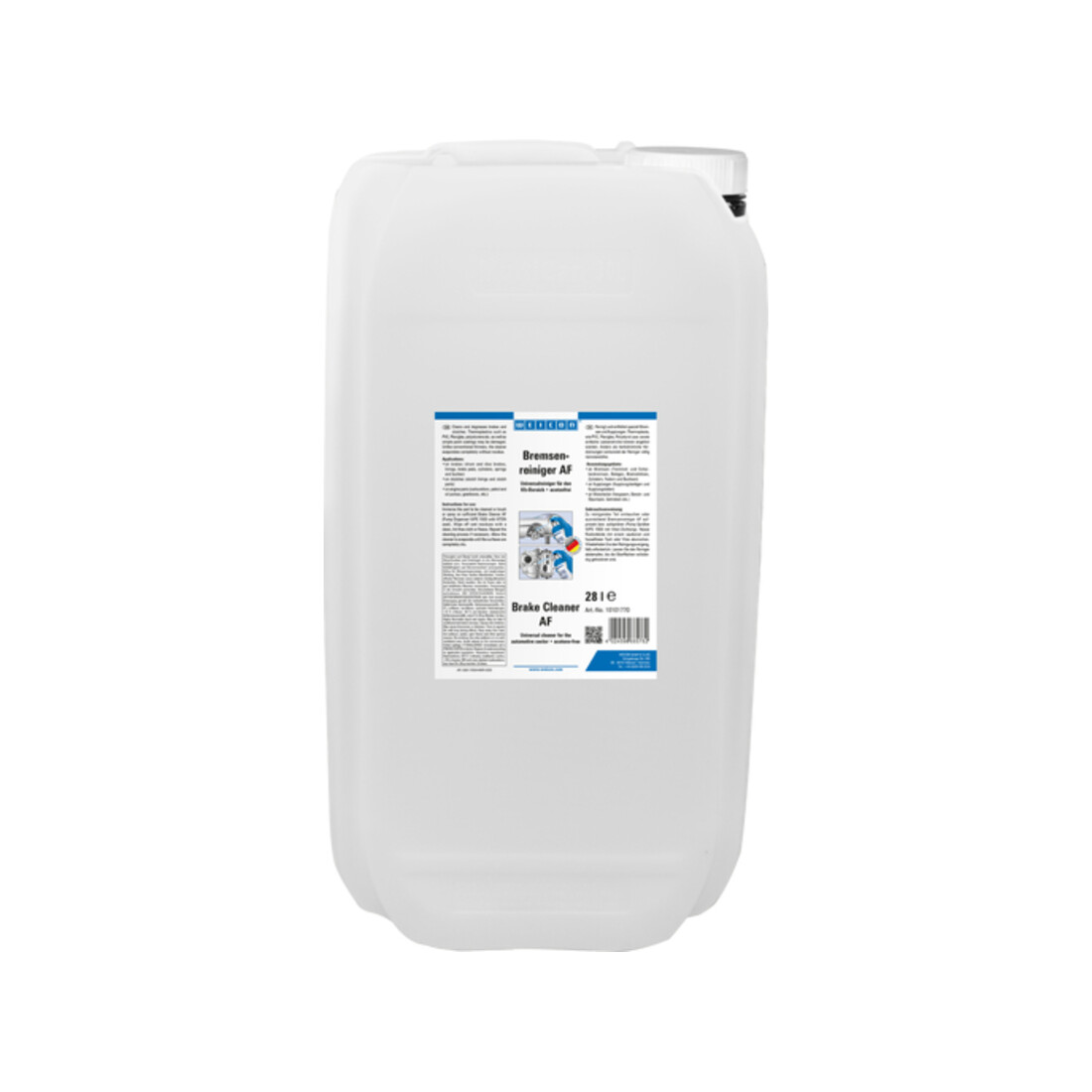 WEICON Bremsenreiniger AF, acetonfreier Universalreiniger für den Automobilbereich, 28 L, transparent
