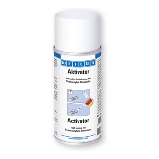 WEICON CA-Aktivator Spray, Aushärtebeschleuniger für Sekundenkleber, 150 ml
