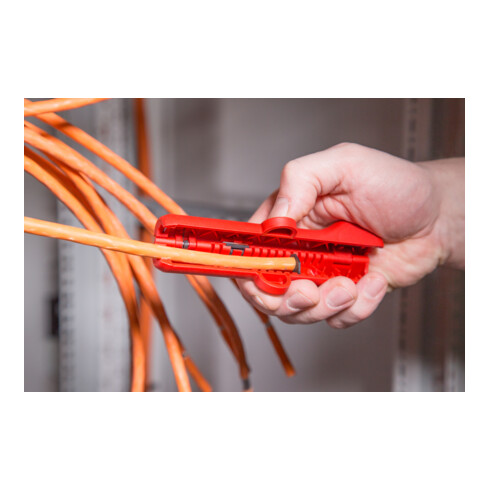 WEICON Cat Cable-Stripper No. 10, zum Entmanteln von Daten- und Netzwerkleitungen