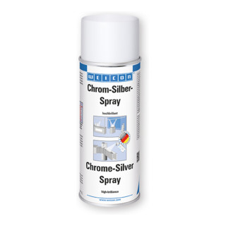 WEICON Chrom-Silber-Spray, hochbrillante Oberflächenbeschichtung, 400 ml