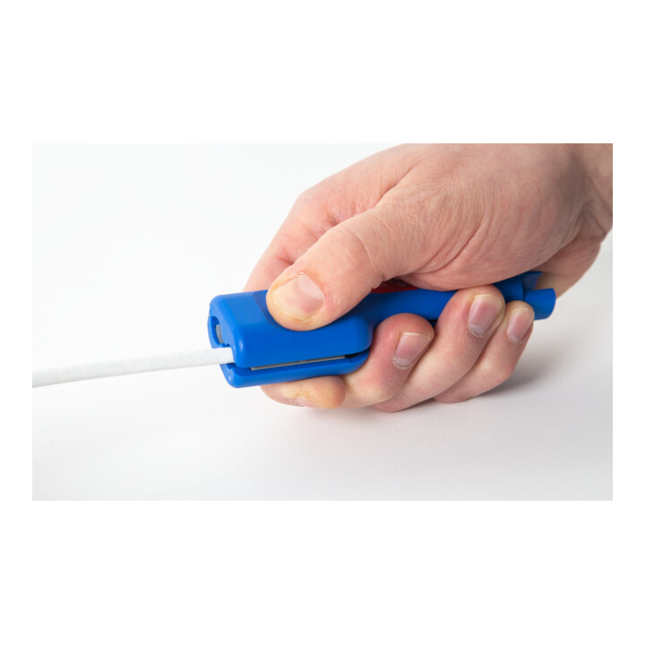 WEICON Coax-Stripper No. 1 F Plus - geeignet für F-Schraubstecker, zum Entmanteln und Abisolieren von Koaxialkabel inkl. Aufdrehhilfe