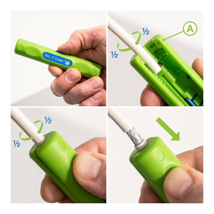 WEICON Coax-Stripper No. 2 Green Line 4,8-7,5 mm Ø