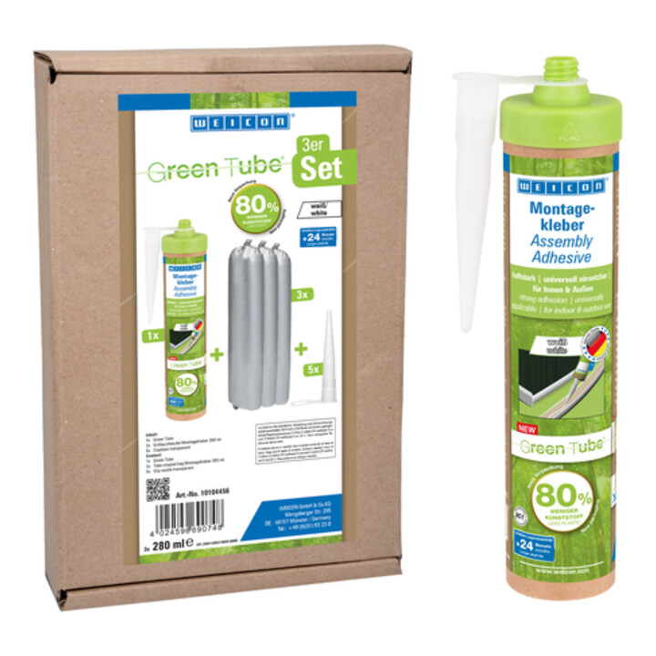 WEICON Colle de montage Green Tube 280 ml blanche adhérence forte universelle