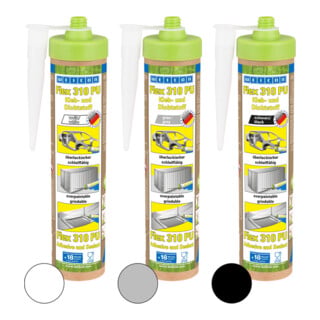 WEICON Colle et mastic d’étanchéité Flex 310 PU 280 ml gris