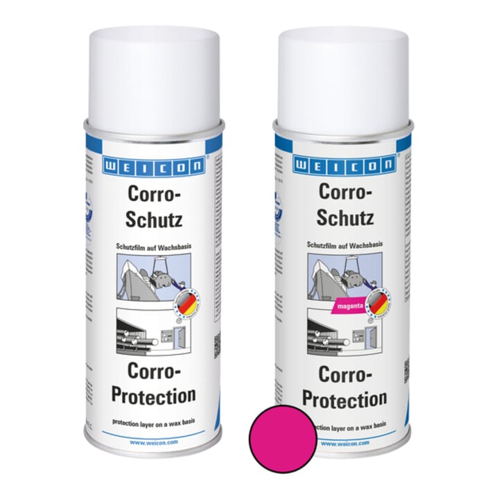 WEICON Corro-Schutz, wachsartiger Korrosionsschutz zur Konservierung, 400 ml, magenta