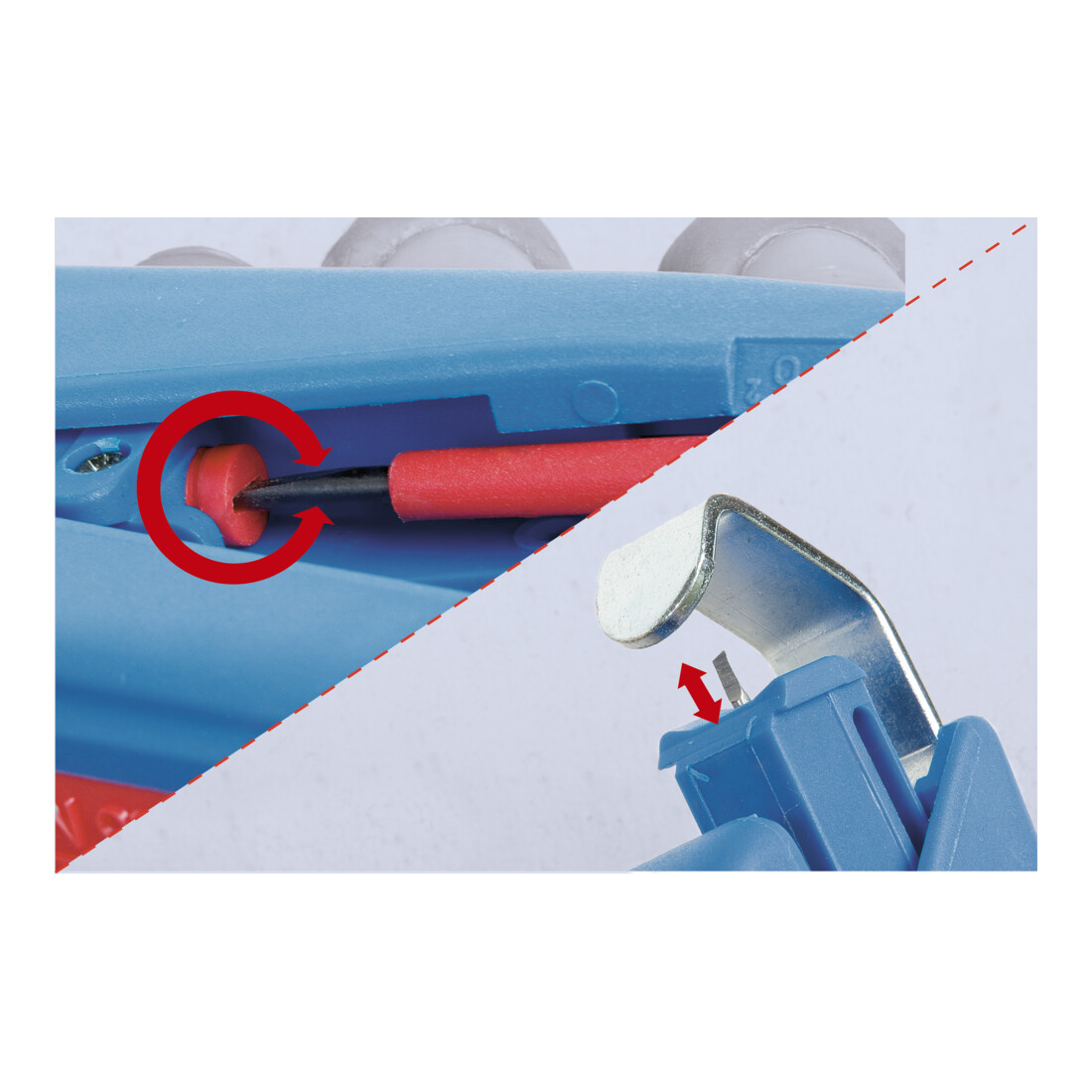 WEICON Duo-Stripper No. 200, zum Entmanteln und Abisolieren I Arbeitsbereich Abisolieren 0,5 - 6,0 mm², Entmanteln 4 - 28 mm Ø