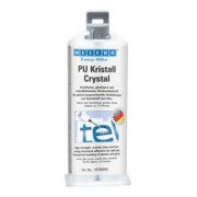WEICON Easy-Mix PU Kristall, Polyurethan-Klebstoff, glasklar, 50 ml, glasklar