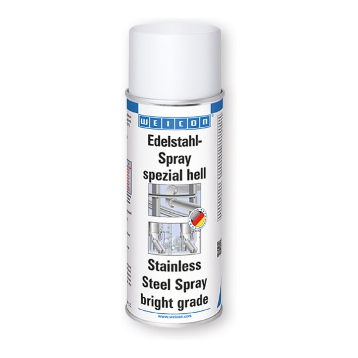 WEICON Edelstahl-Spray spezial hell, korrosions- und witterungsbeständige Oberflächenbeschichtung, 400 ml