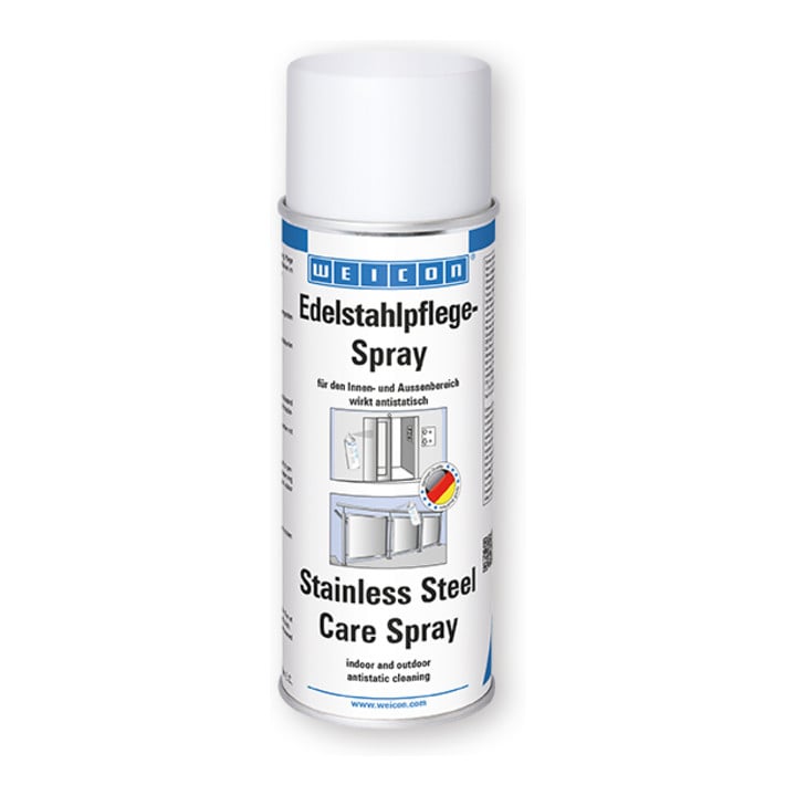 WEICON Edelstahlpflege-Spray, Reinigungs-, Schutz- und Pflegeöl für Edelstahl, 400 ml
