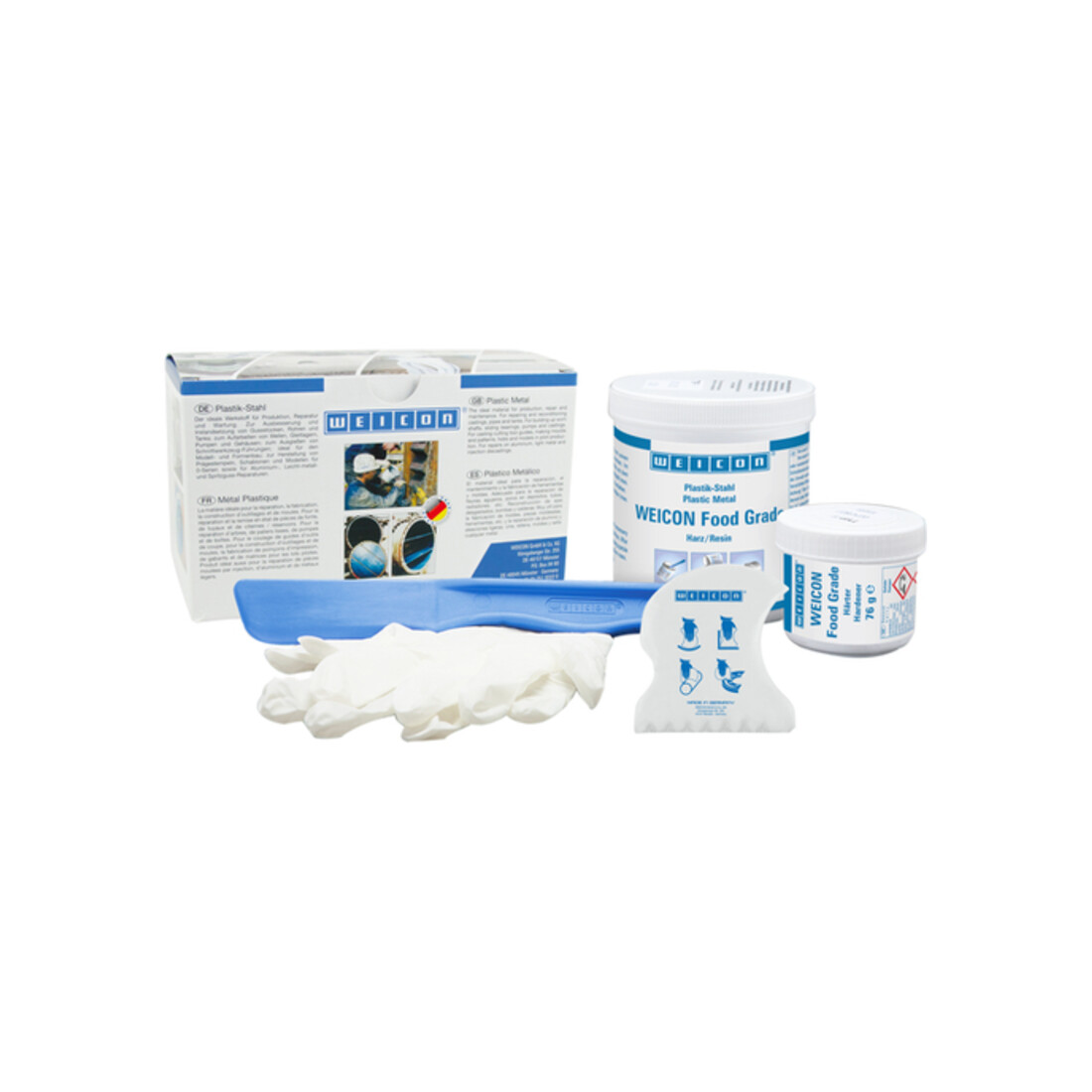 WEICON Epoxidharz-System 'Food Grade', keramisch gefüllt, zur Oberflächenbeschichtung, Lebensmittelzulassung, 500 g, weiß