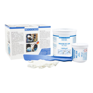 WEICON Epoxidharz-System 'Keramik HC 220', keramisch gefüllt, hochtemperaturbeständig zur Verschleißschutzbeschichtung, 2 kg, dunkelgrau