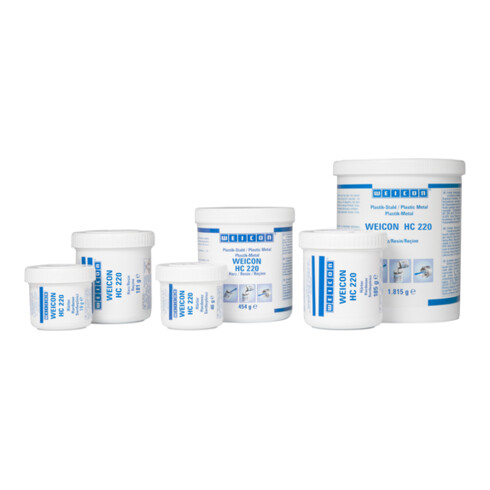 WEICON Epoxidharz-System 'Keramik HC 220', keramisch gefüllt, hochtemperaturbeständig zur Verschleißschutzbeschichtung, 200 g, dunkelgrau