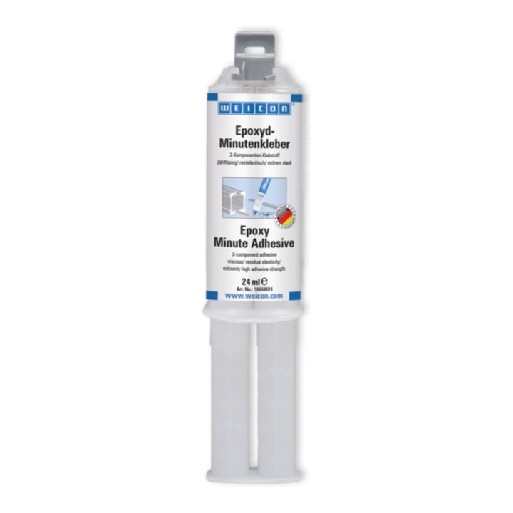 WEICON Epoxyd-Minutenkleber, universeller Epoxidharzklebstoff, 24 ml, transparent