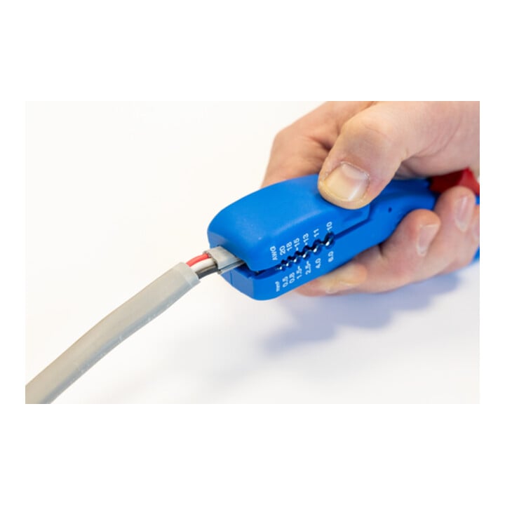 WEICON Flach- und Rundkabelmesser, für alle gängigen Flachkabel bis zu einer Breite von 18 mm und allen gängigen Rundkabel im Durchmesser von 6-13 mm, 1 Stück
