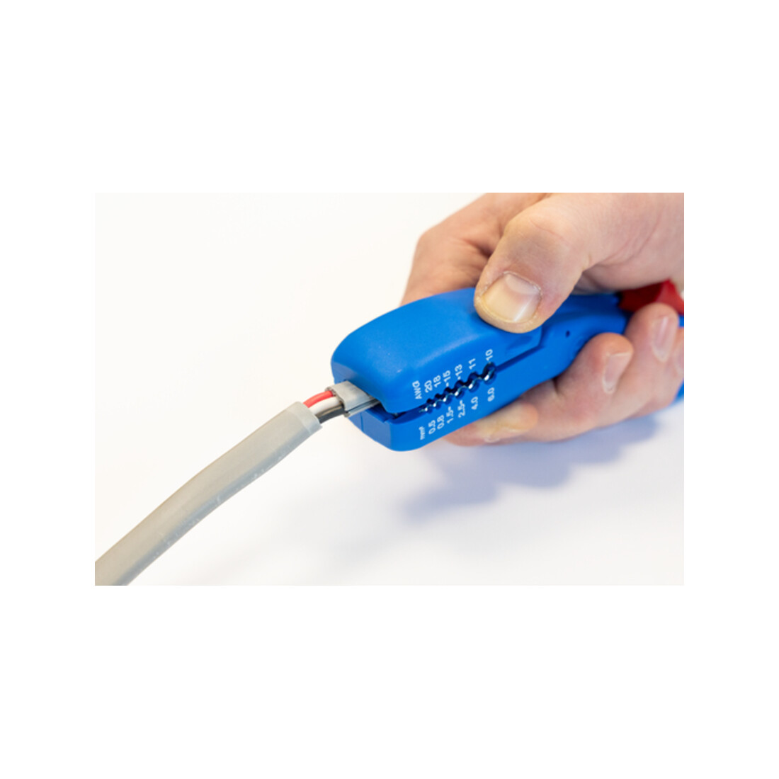 WEICON Flach- und Rundkabelmesser, für alle gängigen Flachkabel bis zu einer Breite von 18 mm und allen gängigen Rundkabel im Durchmesser von 6-13 mm, 1 Stück