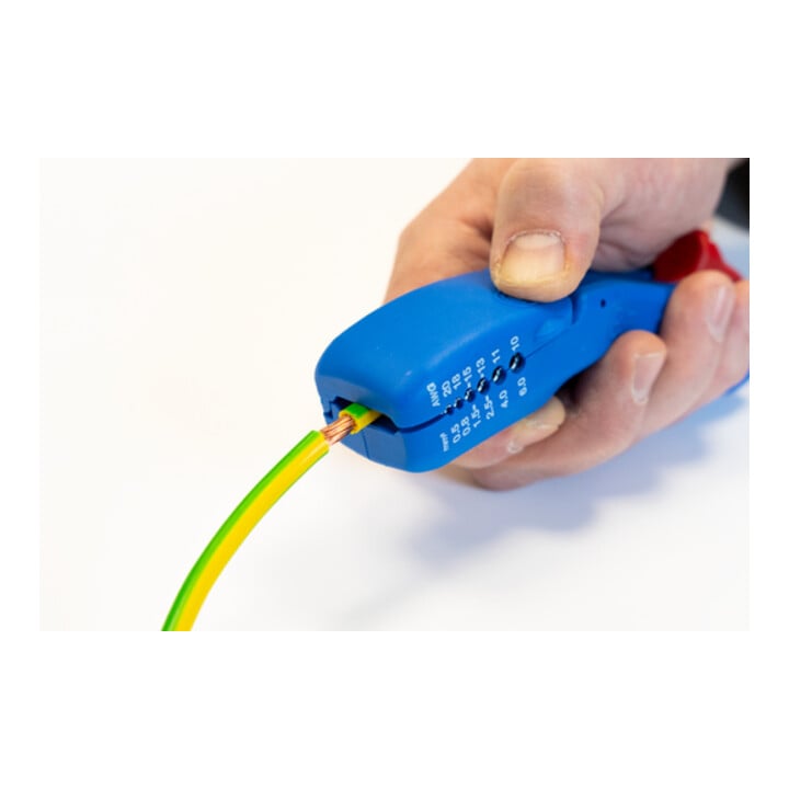 WEICON Flach- und Rundkabelmesser, für alle gängigen Flachkabel bis zu einer Breite von 18 mm und allen gängigen Rundkabel im Durchmesser von 6-13 mm, 1 Stück