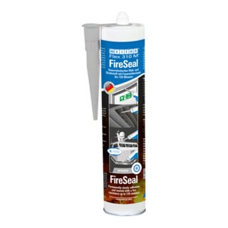 WEICON Flex 310 M® FireSeal, brandhemmender dauerelastischer Dichtstoff auf MS-Polymer-Basis, 310 ml, betongrau