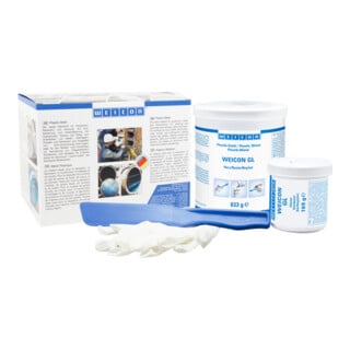 WEICON GL, mineralisch gefülltes Epoxidharz-System zur Verschleißschutzbeschichtung, schnelle Aushärtung, 1 kg