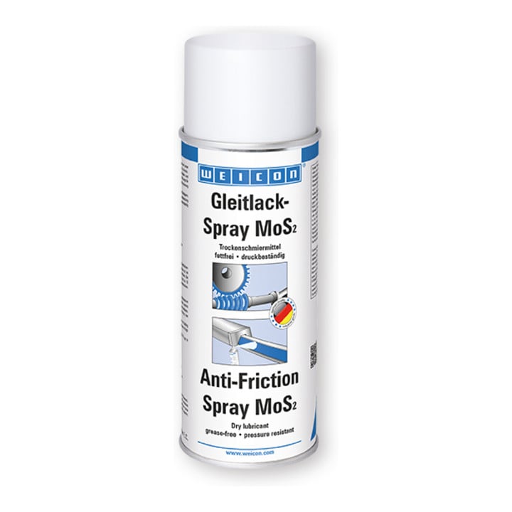 WEICON Gleitlack-Spray MoS2, Trockenschmiermittel, 400 ml