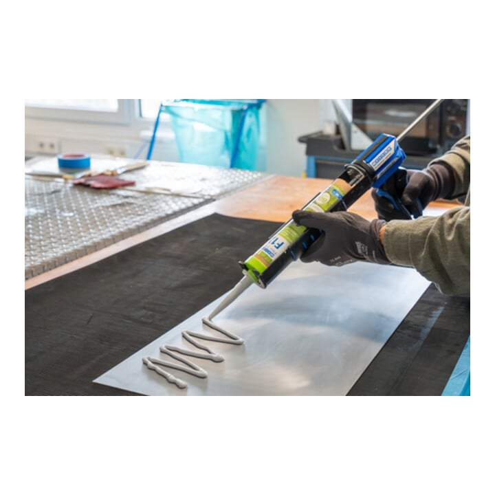 WEICON Green Tube Flex 310 M F1X, Kleb- und Dichtstoff mit sehr hoher Anfangshaftung auf MS-Polymer-Basis, temperaturbeständig bis 180°C, 280 ml, grau