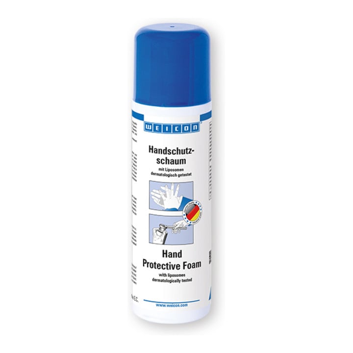 WEICON Handschutzschaum, unsichtbarer Handschuh, dermatologisch getestet, 200 ml, weiß