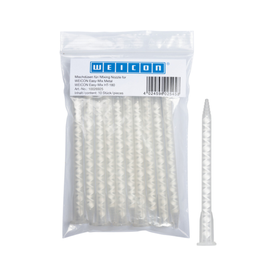WEICON Helix-Mischdüse A, Statikmischer für Easy-Mix HT-180 und HT 250, weiß