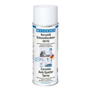 WEICON Keramik Schweißschutzspray, silikonfreie Schutzbeschichtung mit hohem Feststoffanteil, 400 ml, weiß