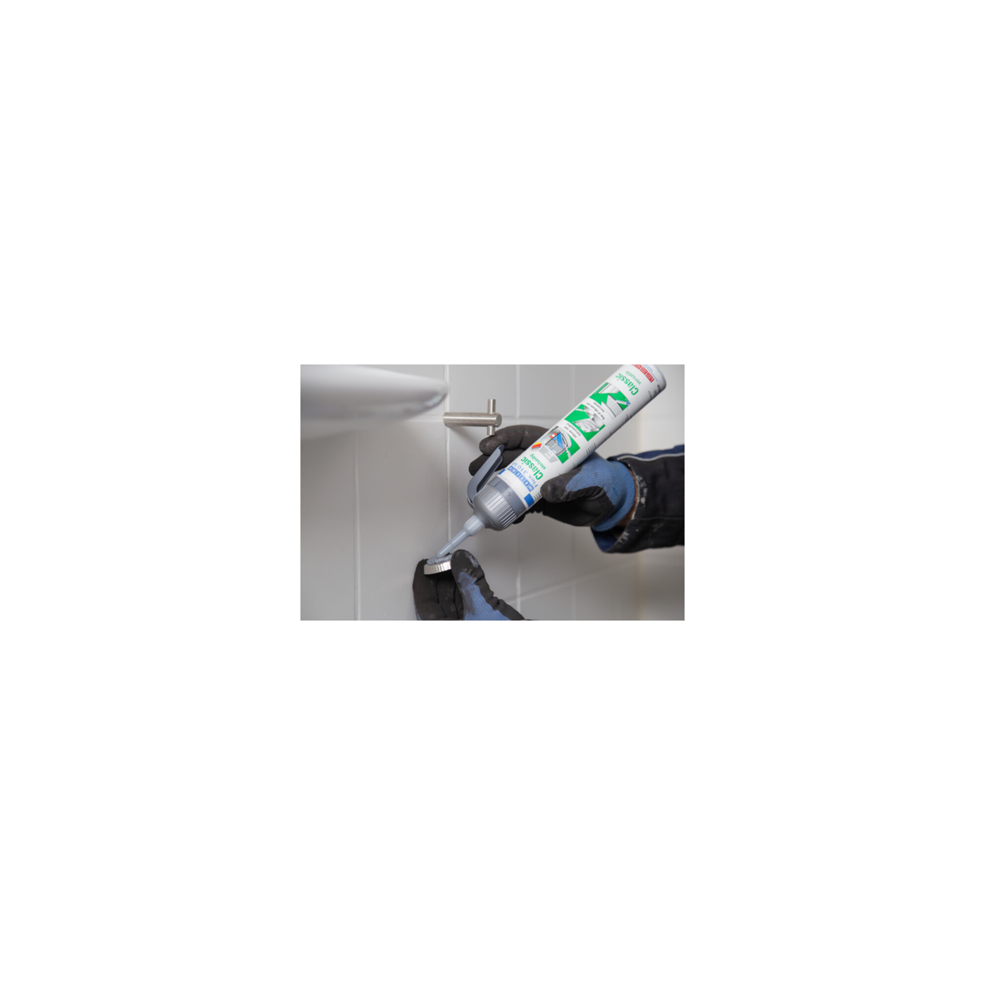 WEICON Klebstoff 'Flex 310 M Classic', elastisch auf MS-Polymer-Basis für den vielseitigen Einsatz, 280 ml (Green Tube), schwarz