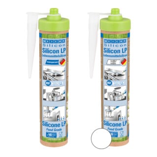 WEICON Mastic silicone LP 280 ml transparent, adapté au contact alimentaire