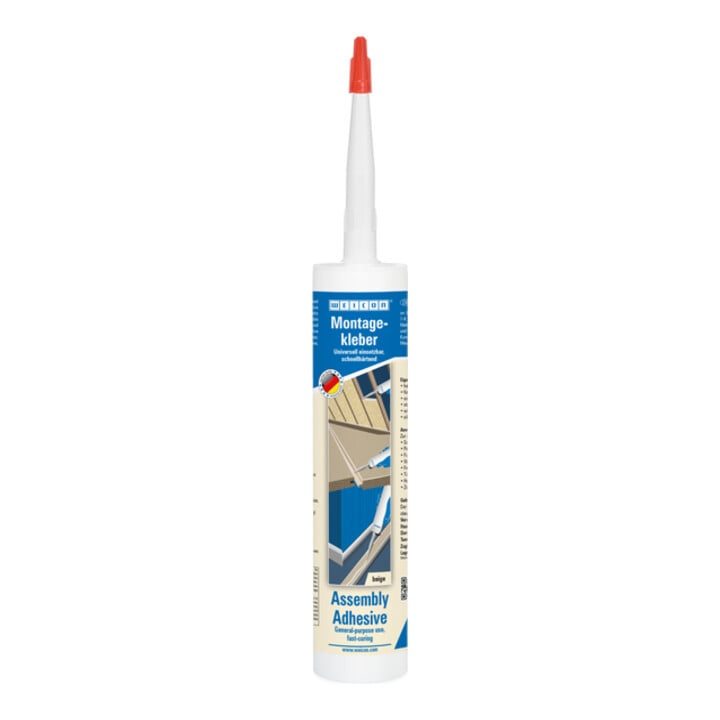 WEICON Montagekleber, schnellhärtender Montageklebstoff, 310 ml, hell beige