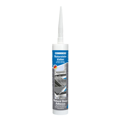 WEICON Natursteinkleber, für die Montage von Naturstein, Stein und Keramik, 290 ml, grau
