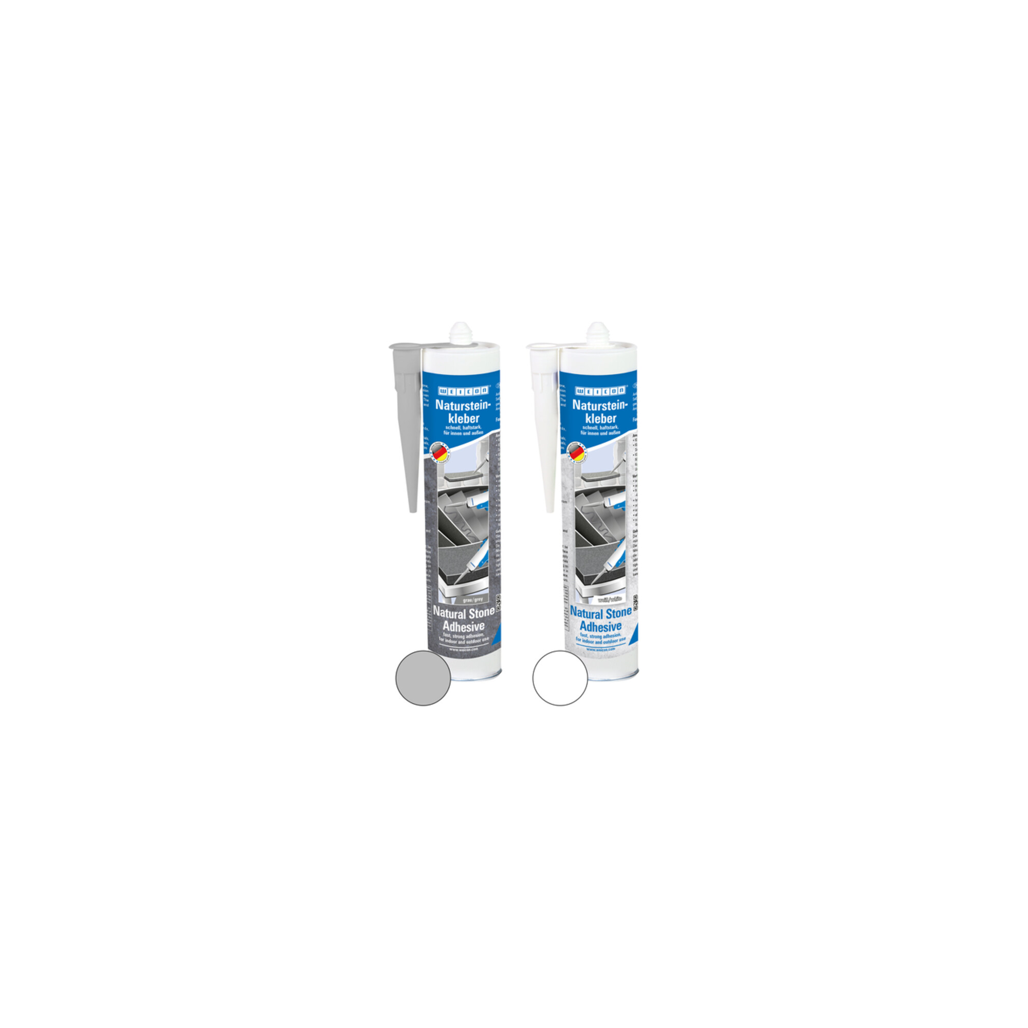 WEICON Natursteinkleber, für die Montage von Naturstein, Stein und Keramik, 290 ml, weiß