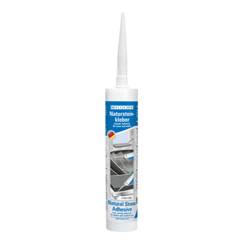 WEICON Natursteinkleber, für die Montage von Naturstein, Stein und Keramik, 290 ml, weiß