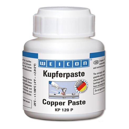 WEICON Pâte de cuivre KP 120 120 g en pot avec pinceau