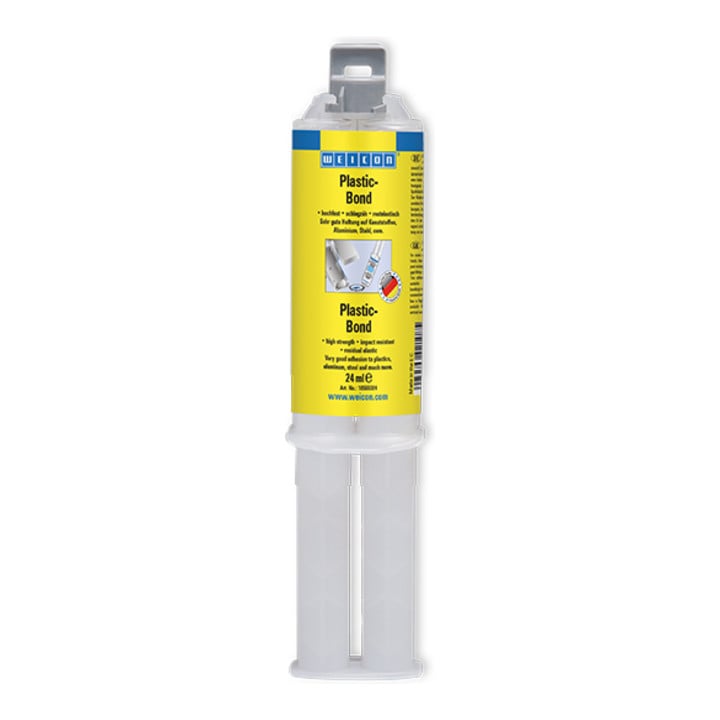 WEICON Plastic-Bond, Kunststoffklebstoff, 24 ml, cremeweiß, milchig