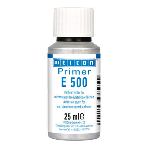 WEICON Primer E 500, Haftvermittler für nichtsaugende Metalloberflächen, speziell für Silikone, 25 ml