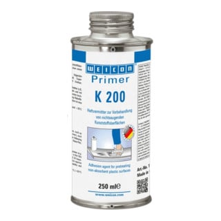 WEICON Primer K 200, Haftvermittler für nichtsaugende Kunststoffoberflächen, 250 ml