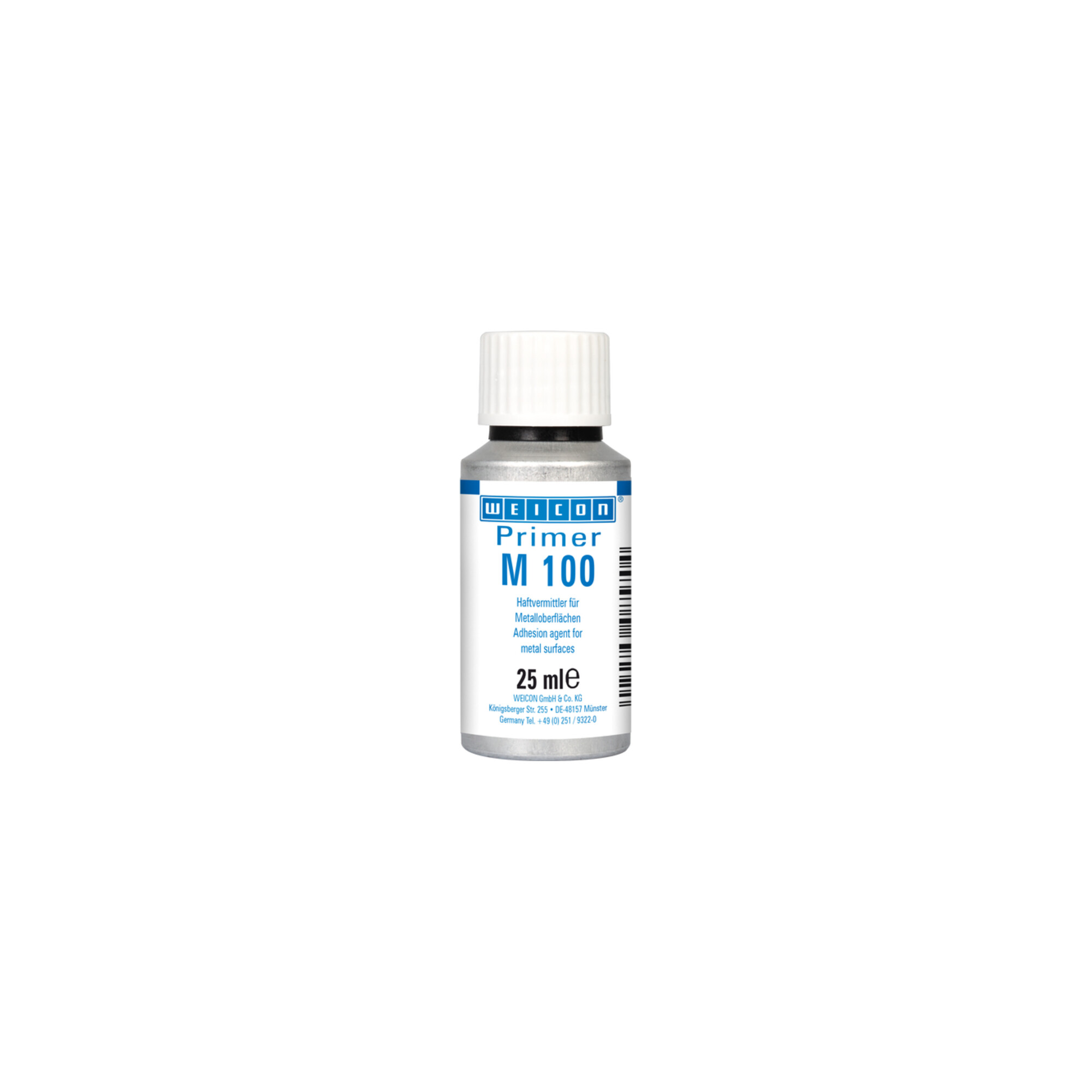 WEICON Primer M 100, Haftvermittler für nichtsaugende Metalloberflächen, 25 ml, farblos, transparent