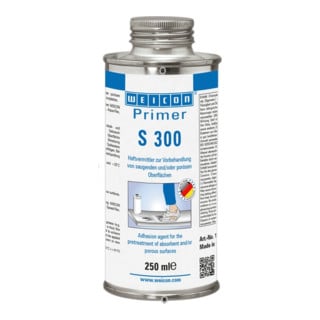WEICON Primer S 300, Haftvermittler für saugende und poröse Oberflächen, 250 ml, gelblich, transparent