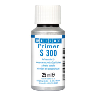 WEICON Primer S 300, Haftvermittler für saugende und poröse Oberflächen, 25 ml, gelblich, transparent